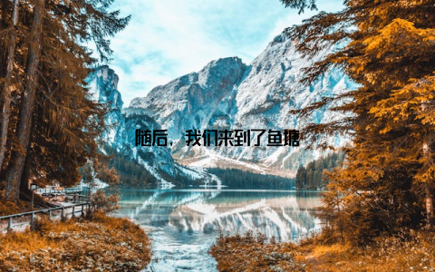 随后, 我们来到了鱼塘