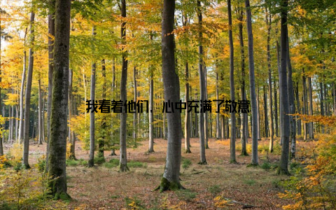 我看着他们, 心中充满了敬意