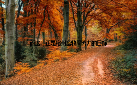 而这, 正是宿州畜牧局努力的目标