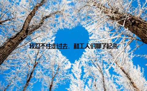 我忍不住走过去, 和工人们聊了起来