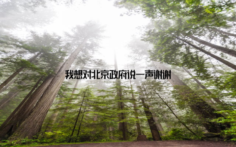 我想对北京政府说一声谢谢