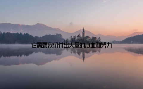 它需要我们付出大量的心血和努力